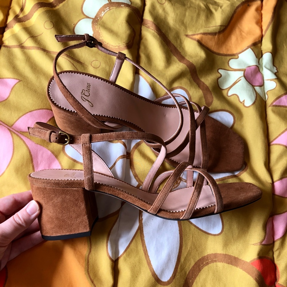 🆕J. Crew Odette Tan Suede Strappy Sandals - Picture 3 of 9